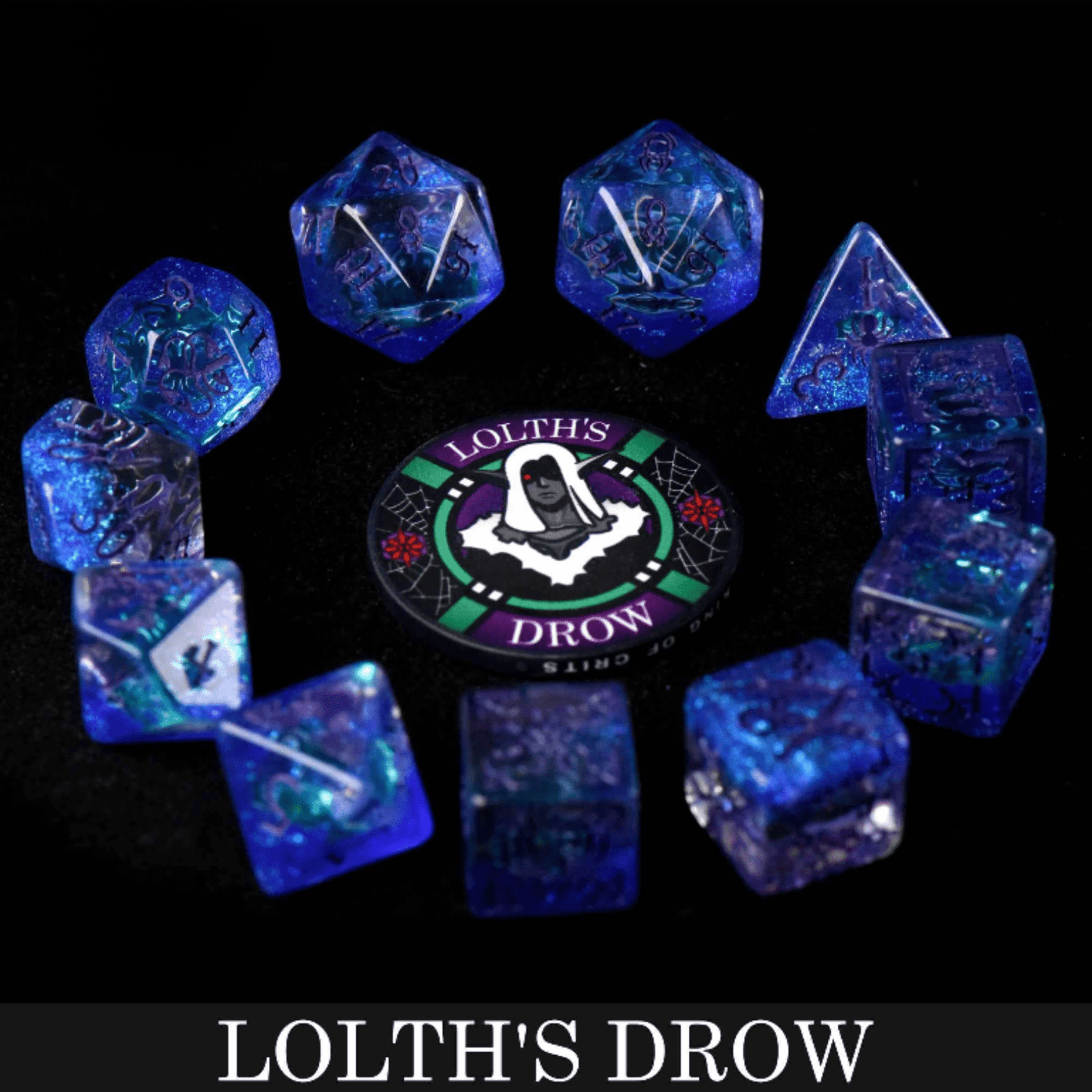 Lolth's Drow - 11 Dice Set - QuestChest