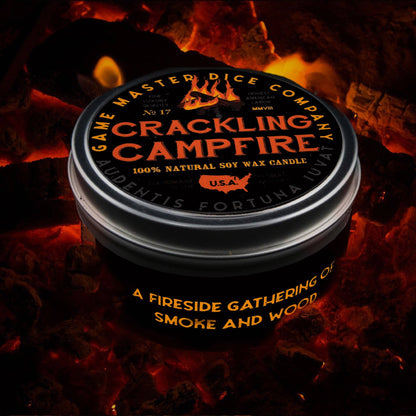 Crackling Campfire Gaming Candle: 8oz - QuestChest