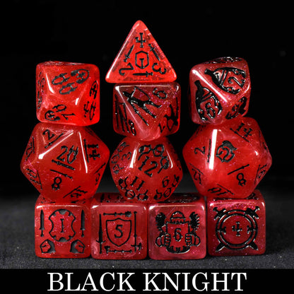 Black Knight - 11 Dice Set - QuestChest