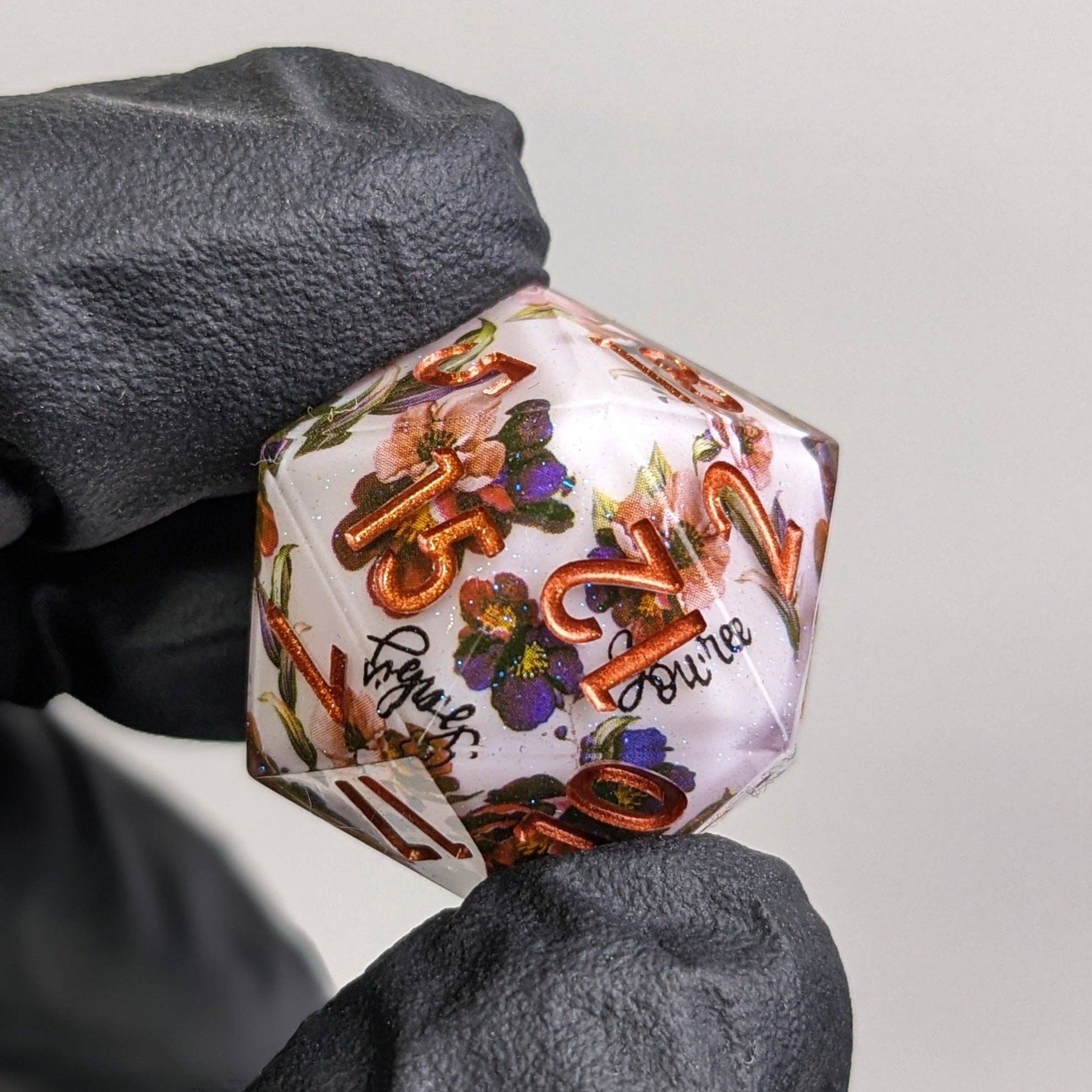 Copper Blossom - 7 Piece Luxury Dice Set - QuestChest