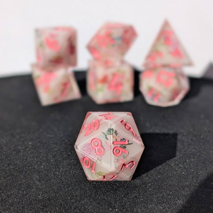 Flutterfey Bloom - 7 Piece Luxury Dice Set - QuestChest