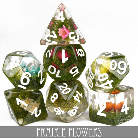 Prairie Flowers - 7 Dice Set - QuestChest