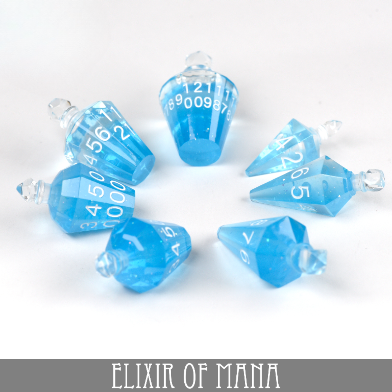 Elixir of Mana - 7 Dice Set (Handmade) - QuestChest