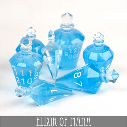 Elixir of Mana - 7 Dice Set (Handmade) - QuestChest