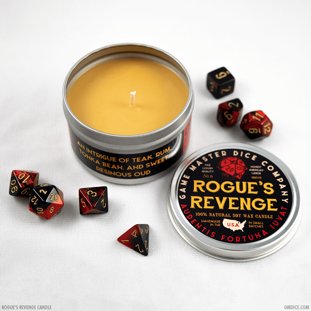 Rogue's Revenge Gaming Candle: 8oz - QuestChest