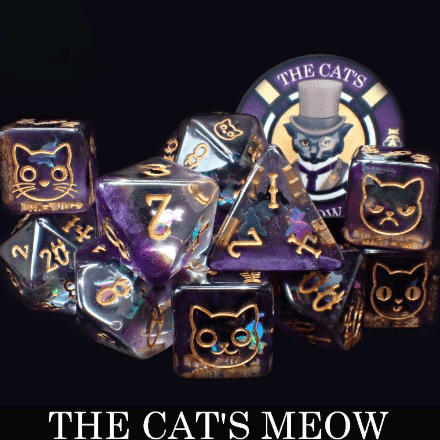 The Cat's Meow - 11 Dice Set - QuestChest